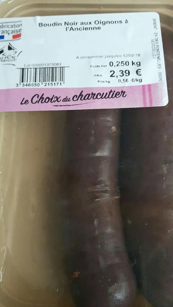 Boudin noir aux oignons à l'ancienne