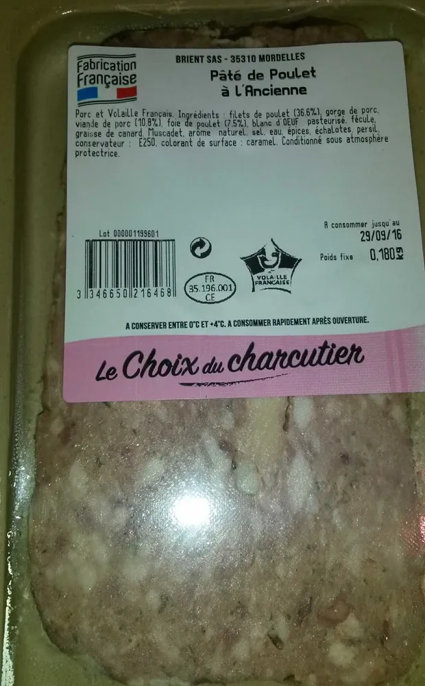 Pâté de Poulet à l'Ancienne
