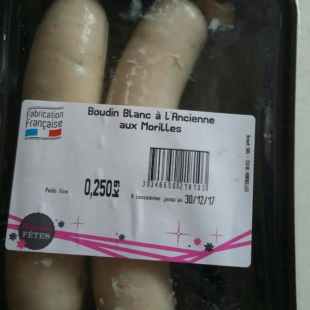 Boudin blanc morilles