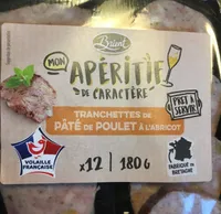 Tranchettes de paté de poulet à l'abricot