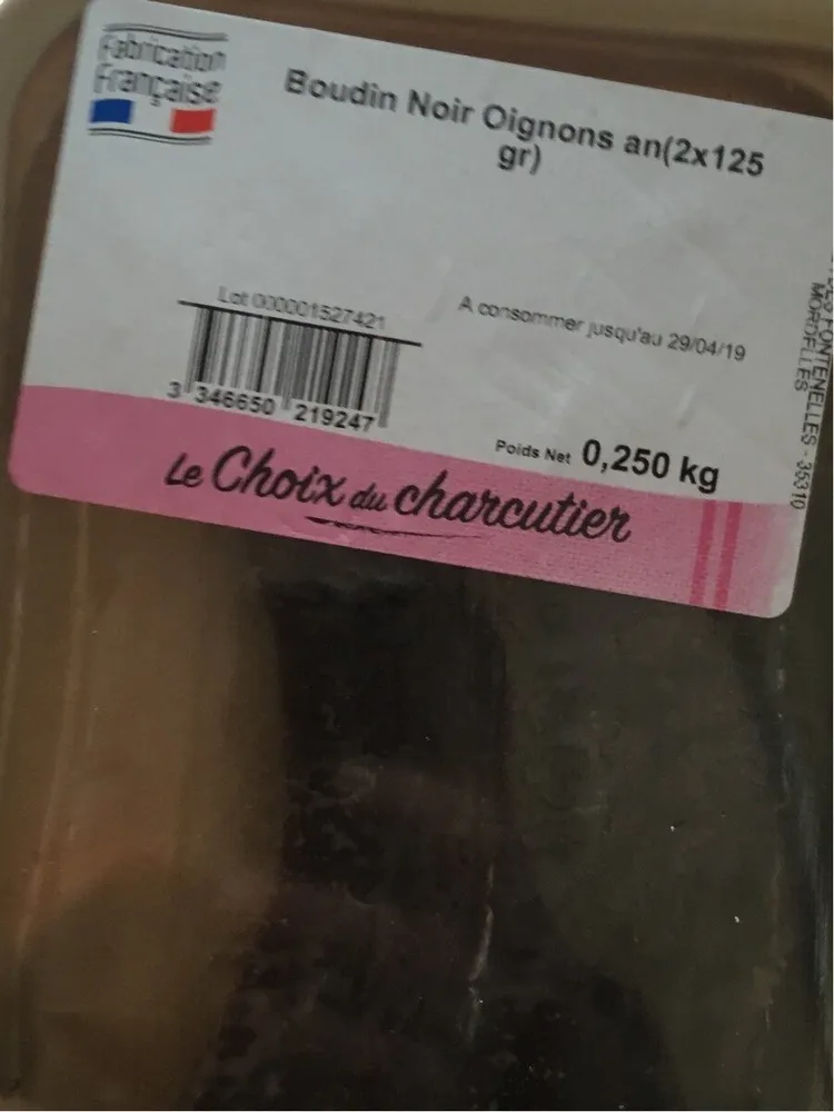 Boudin noir aux oignons
