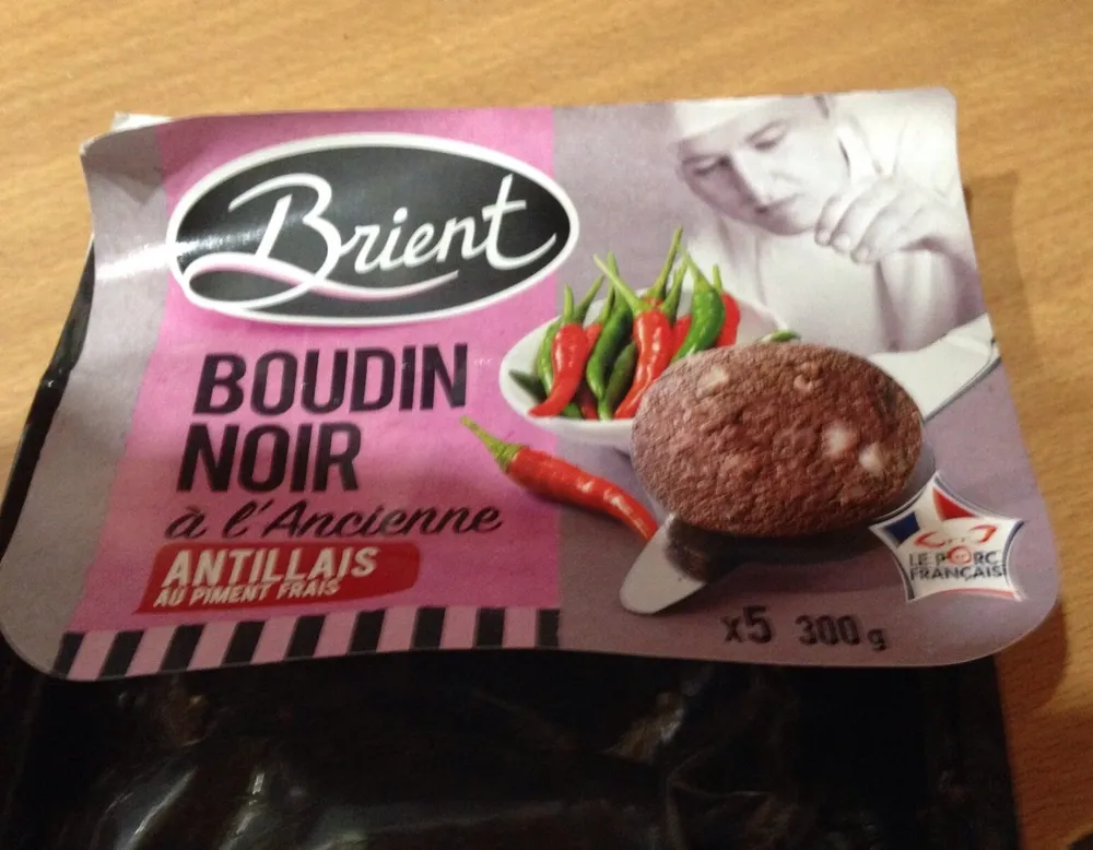 Boudin noir antillais à l'ancienne le porc français BRIENT, x5
