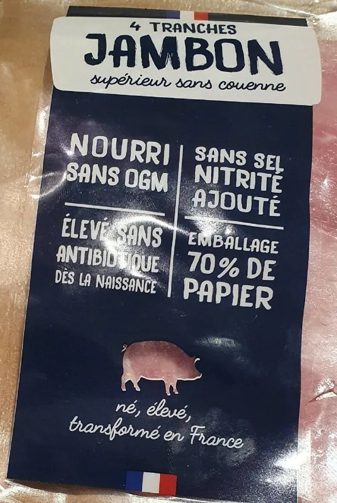 Jambon cuit supérieur découenné dégraissé