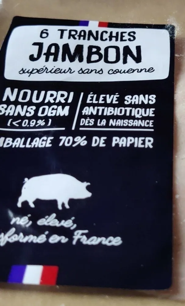 Jambon cuit supérieur decouenne dégraissé