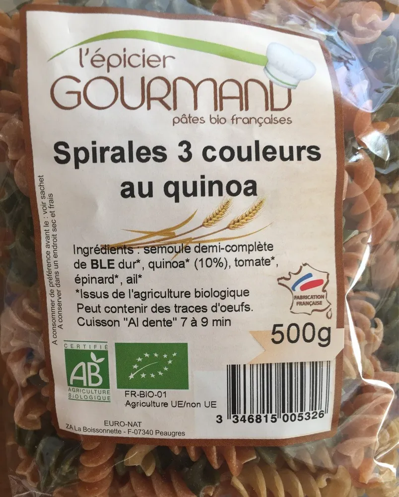 Spirale Au Quinoa 3 Saveurs