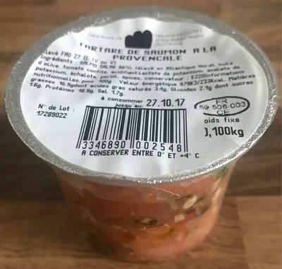 Tartare de saumon a la provencale