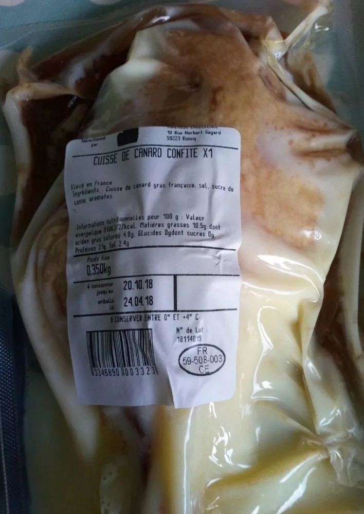 Cuisse de Canard Confite