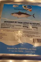 Morceaux de thon listao au naturel
