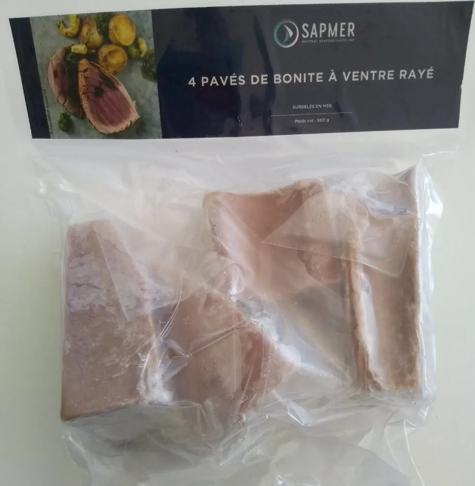 4 pavés de bonite à ventre rayé