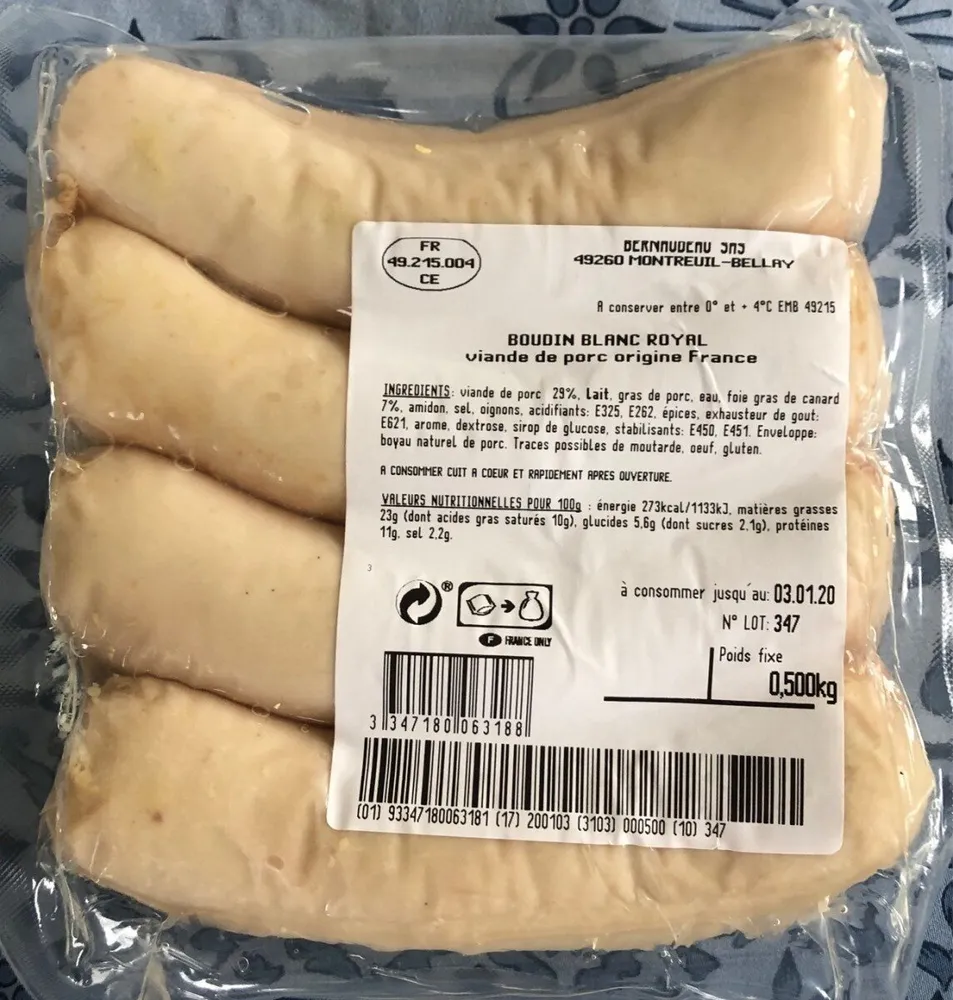 Boudin blanc royal