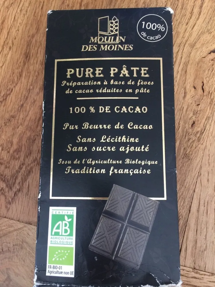 Pure pâte de cacao