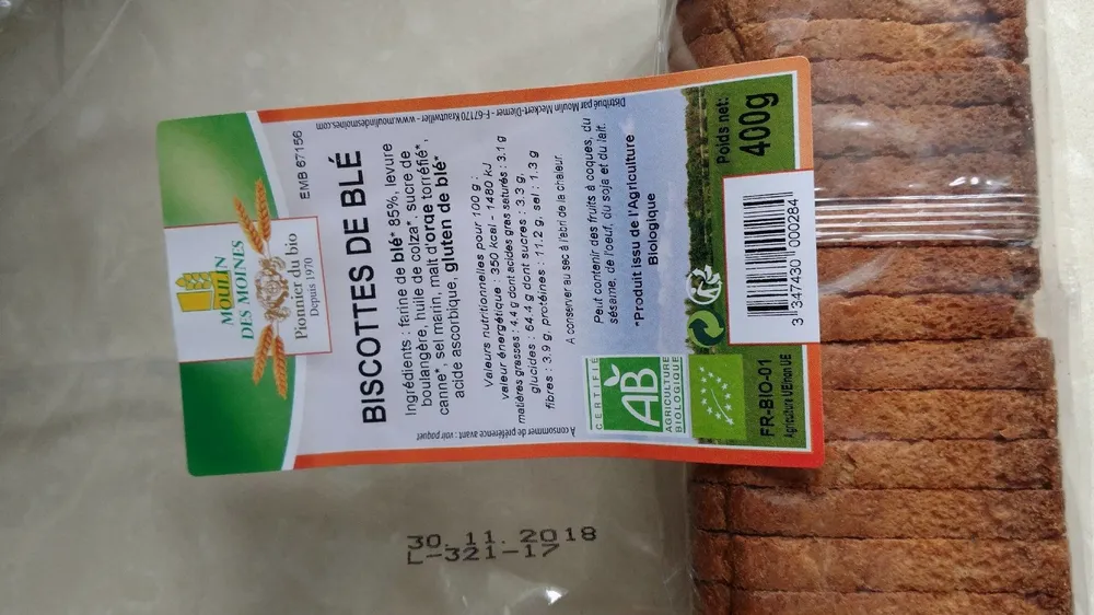 Biscottes de blé