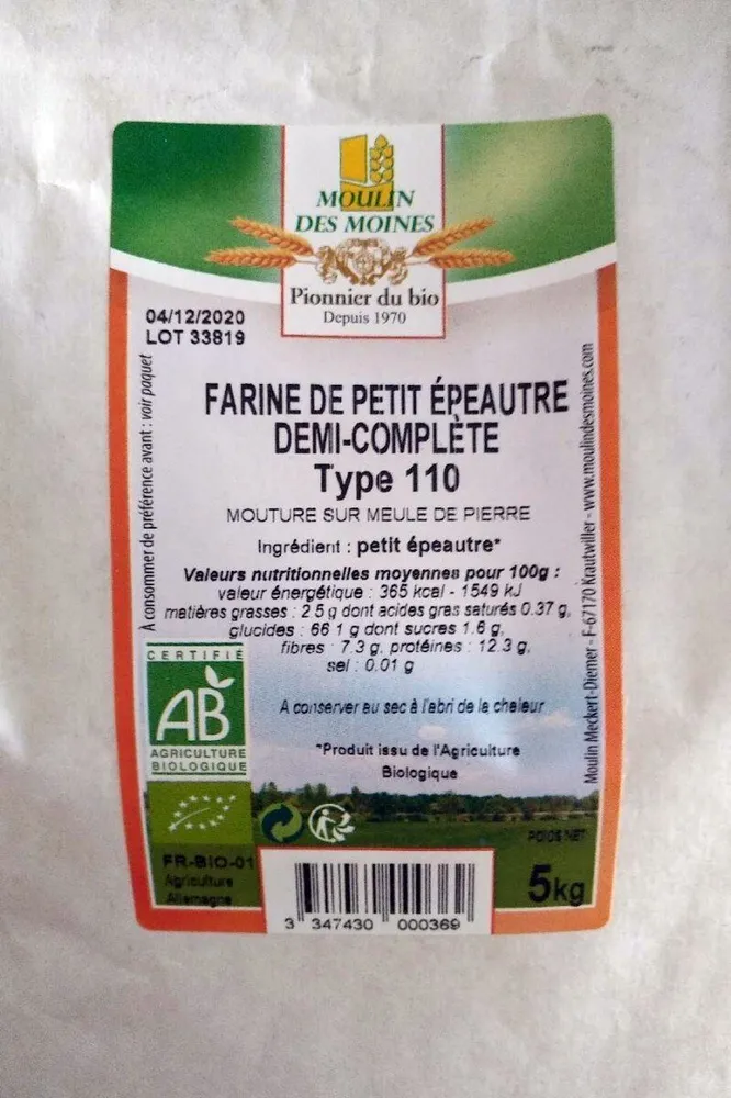 Farine de petit épeautre demi-complète Type 110