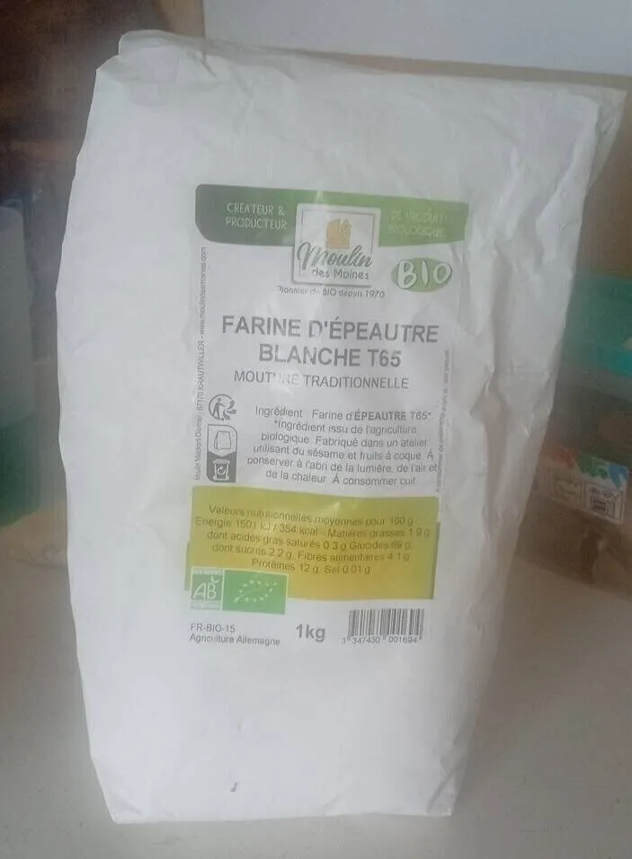 Farine d'épeautre blanche Type 65