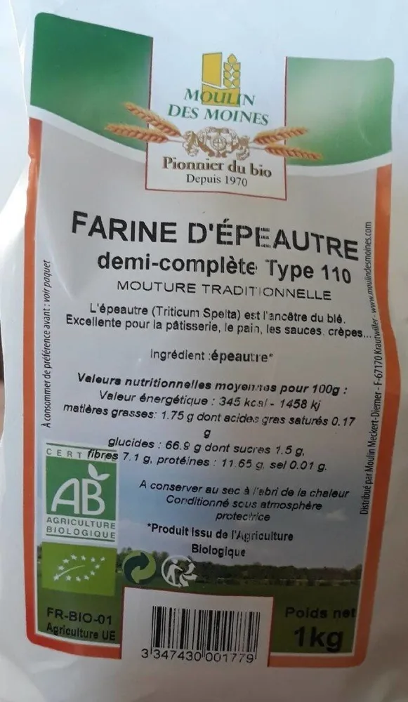 Farine d'épeautre complète type 110