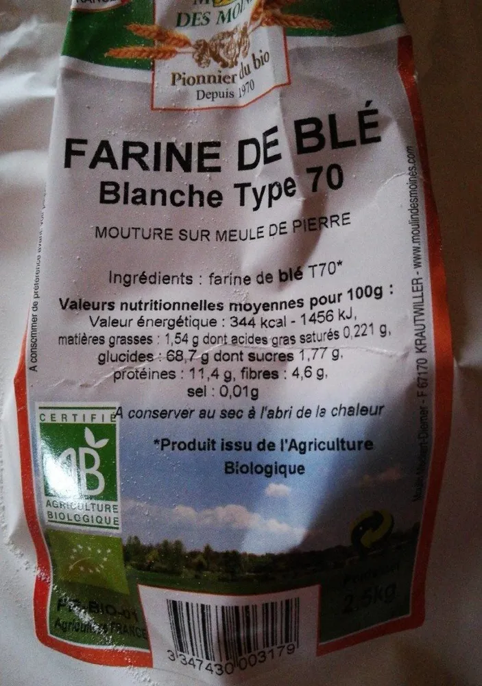 Farine de Blé blanche Type 70