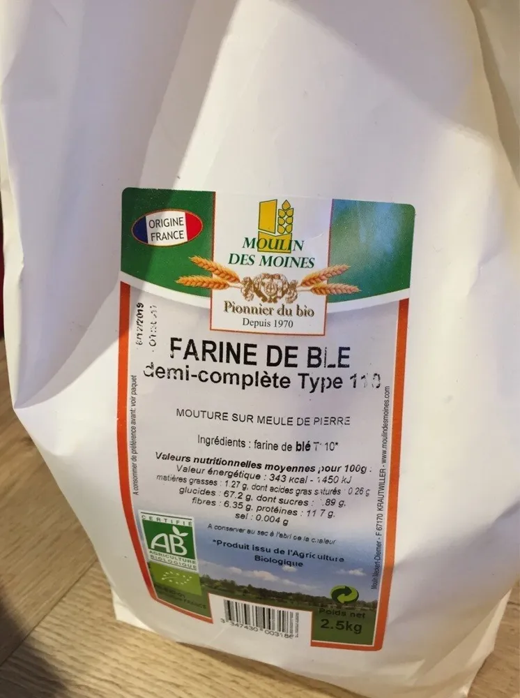 Farine de blé demi-complète type 110
