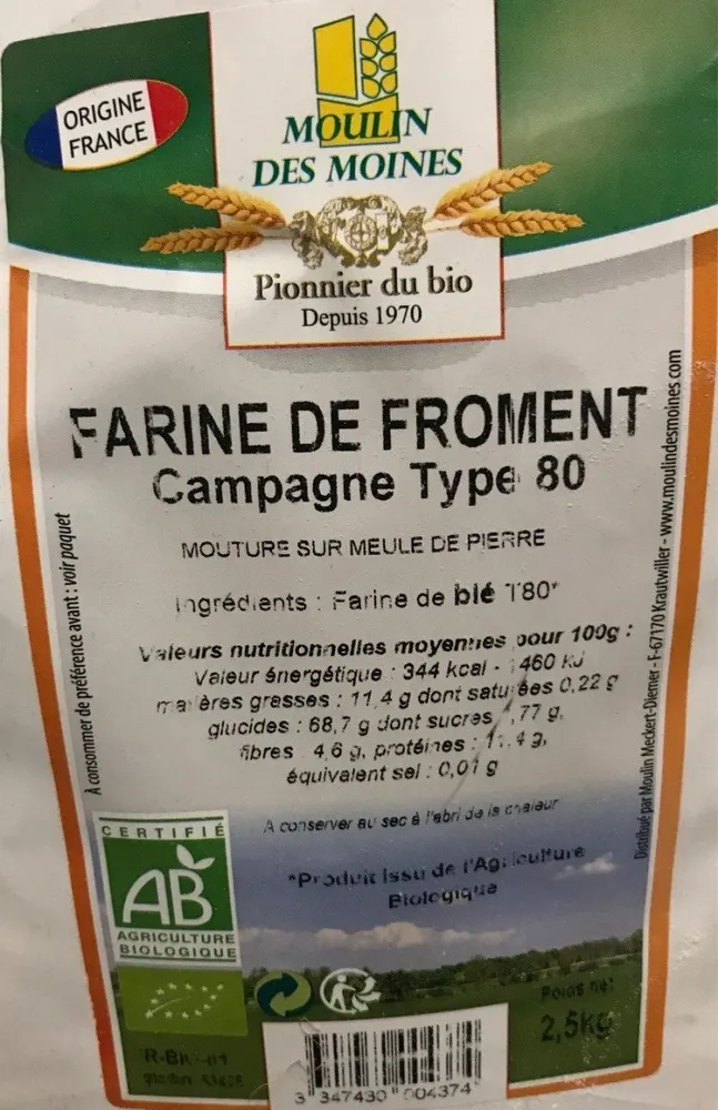 Farine Froment Campagne Type 80
