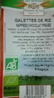 Galettes de riz nappees chocolat fraise