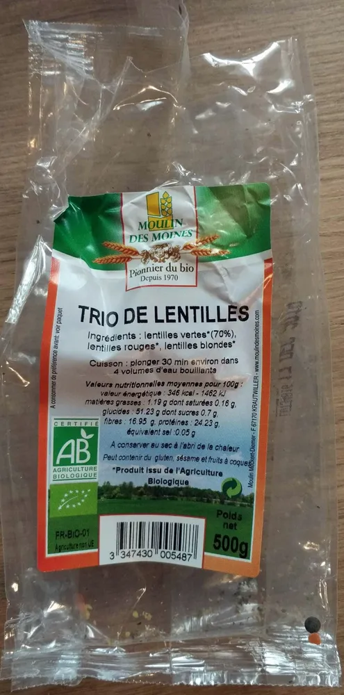 Trio de lentilles