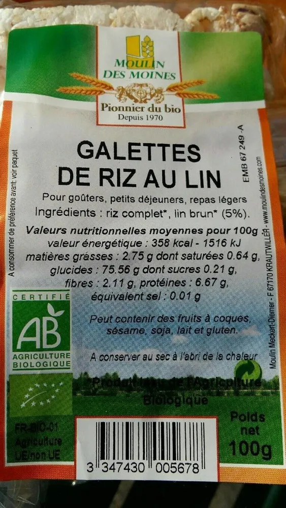 Galettes de Riz au Lin