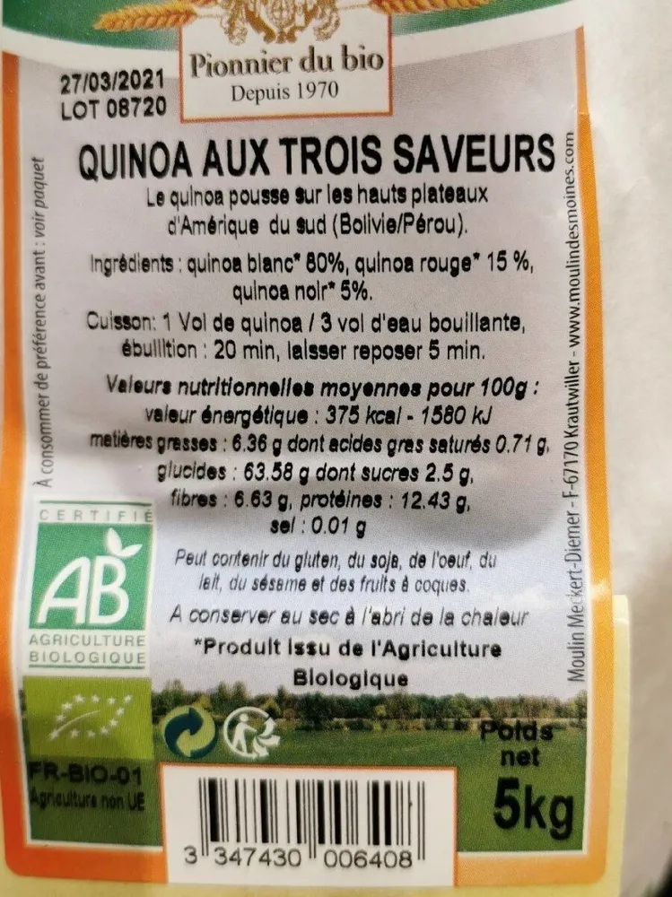 Quinoa 3 saveurs