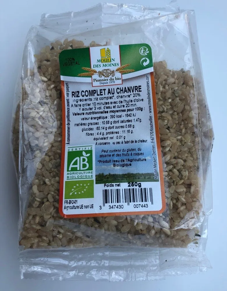 Riz complet au chanvre