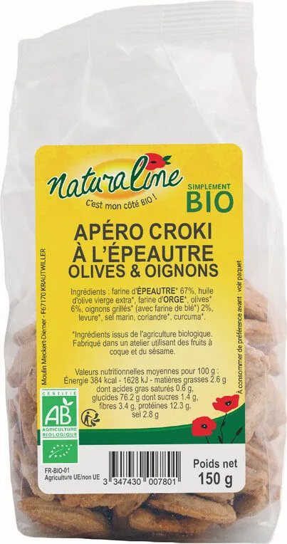 Apéro à l''épeautre oignons et olives