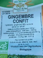 Gingembre confit