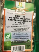 Galette de petit épeautre nappées chocolat au goji