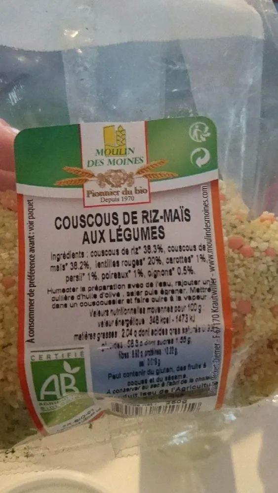Couscous riz maïs aux légumes