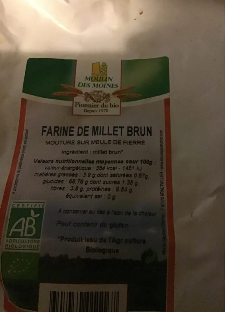 Farine de millet brun