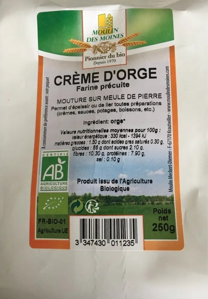 Crème d'orge