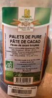 Palets de pure pâte de cacao