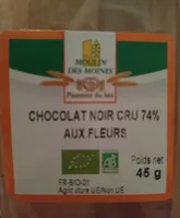 Chocolat noir cru aux fleurs