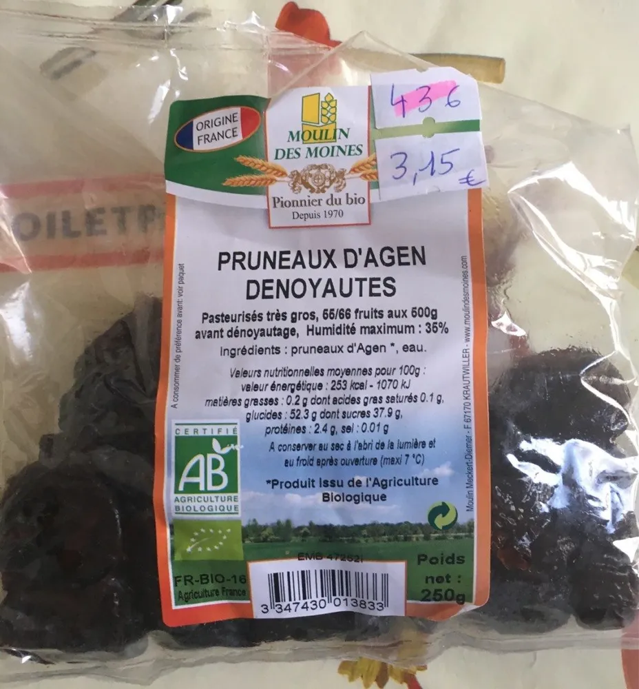 PRUNEAUX D'AGEN DENOYAUTES