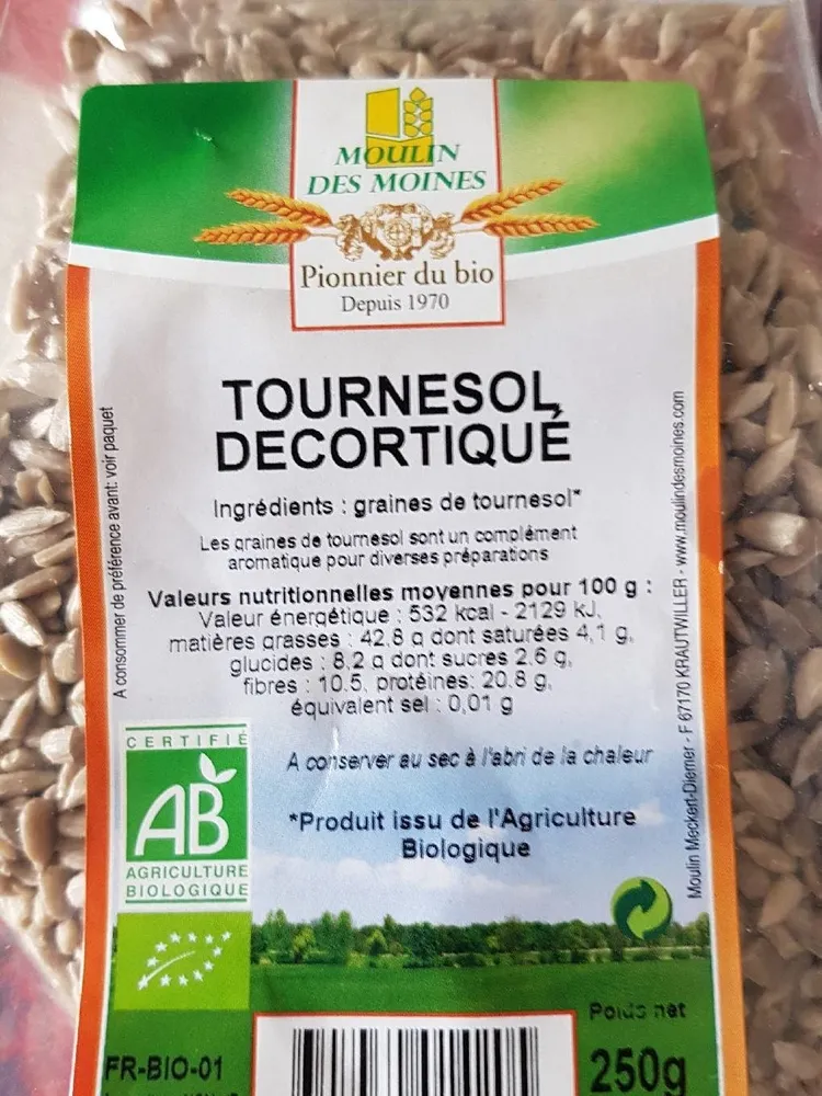Tournesol décortiqué