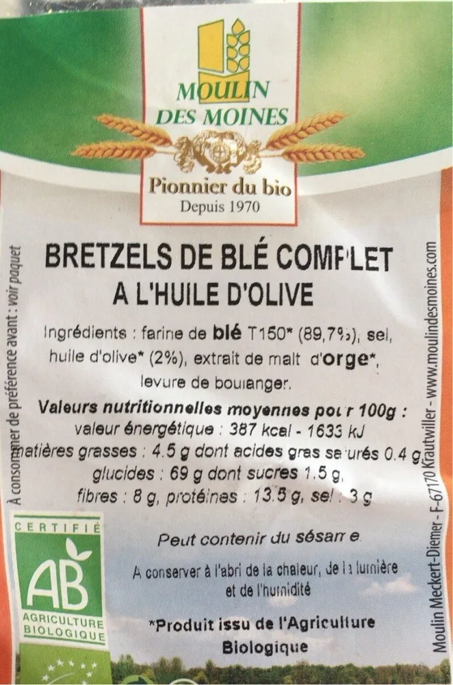 Bretzels de ble complet