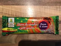 Barre de cereales au petit epautre bio (raisins et sesame)