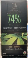 Chocolat noir 74%  au Chanvre