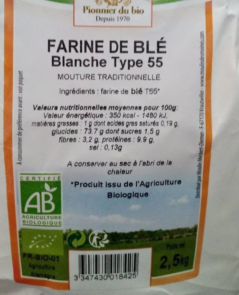 Farine de blé blanche type 55