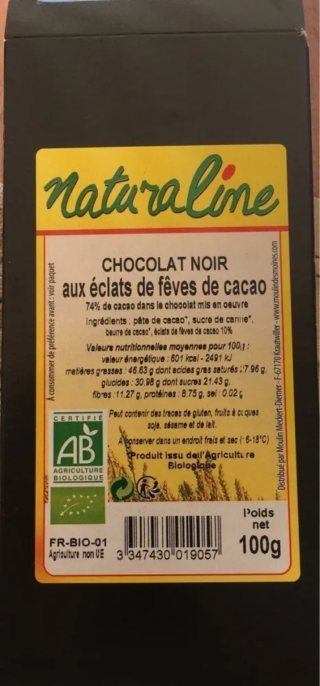 Chocolat noir 74 %