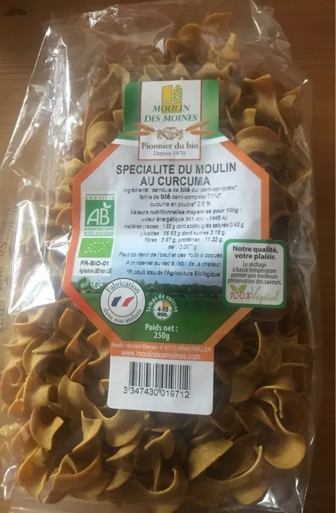 Specialité du moulin au curcuma