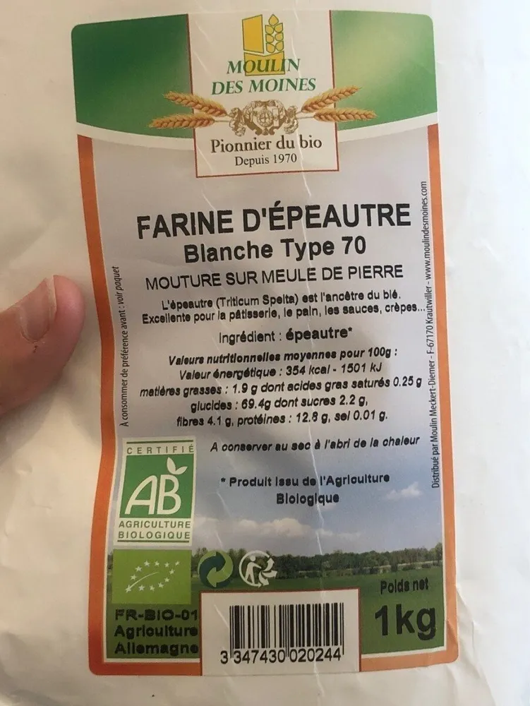 Farine d'épeautre type 70