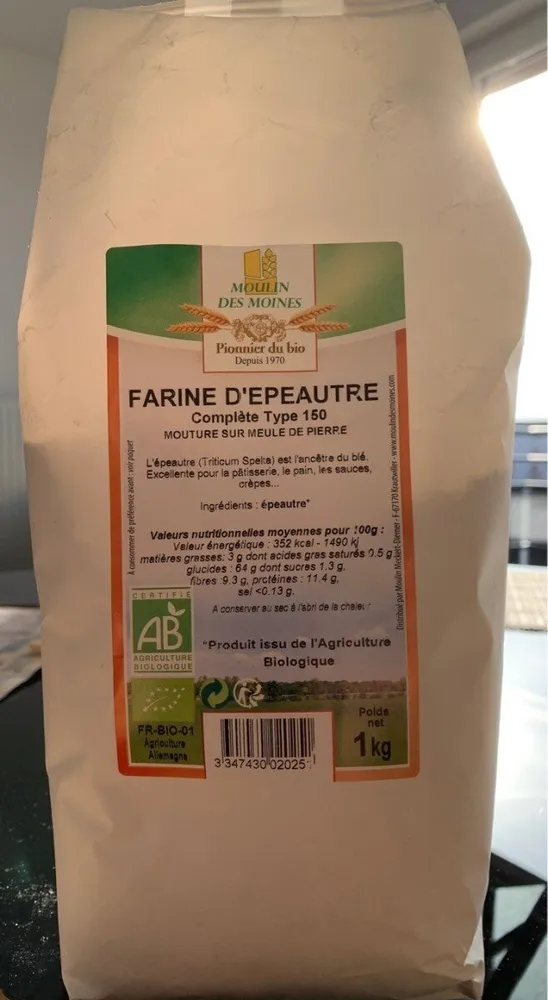 Farine d'épeautre complète type 150