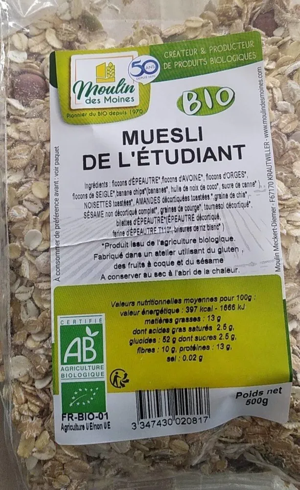 Muesli de l'étudiant
