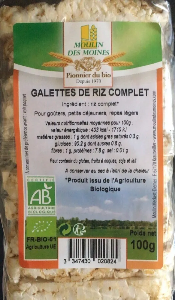 Galettes de riz complet