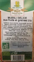 Muesli délice aux fruits et graines bio