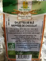 Galettes de blés nappées de chocolat