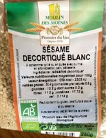 Sesame decortiqué blanc